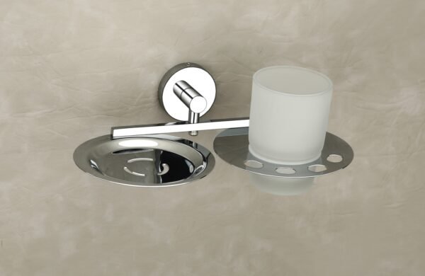 SOAP DISH WITH TUMBLER HOLDER