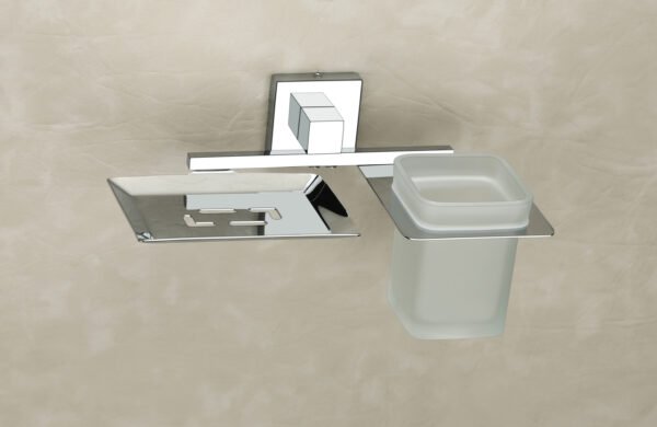 SOAP DISH WITH TUMBLER HOLDER