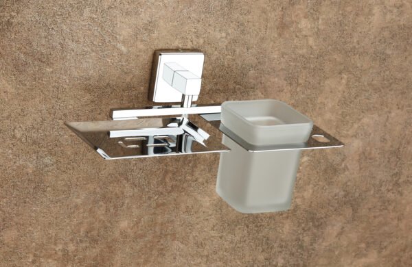 SOAP DISH WITH TUMBLER HOLDER