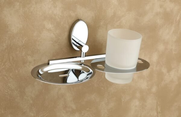 SOAP DISH WITH TUMBLER HOLDER